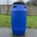 290L Used Blue Plastic Drum Barrel with Lid