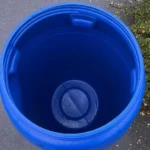 290L Used Blue Plastic Drum Barrel with Lid - Image 6