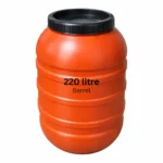 Plastic Grade A Used Drum Barrel Orange 220 Litre with open top - Image 3