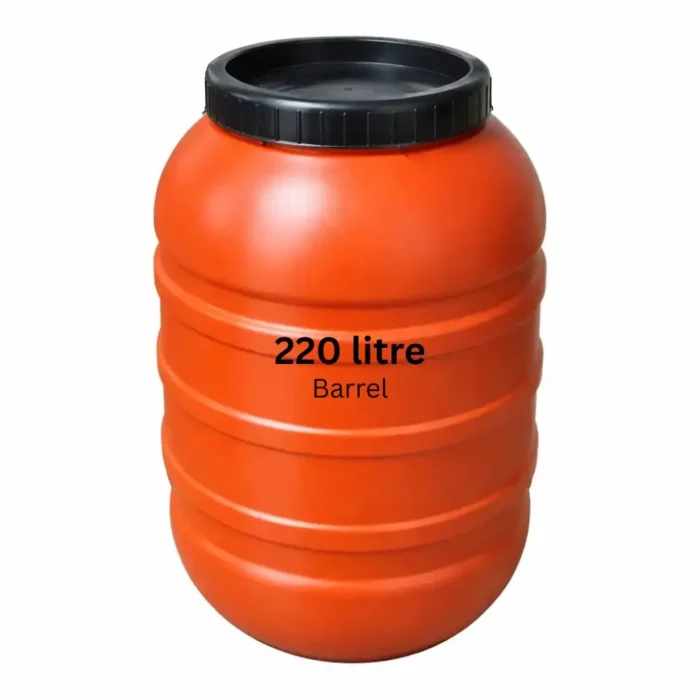 Plastic Grade A Used Drum Barrel Orange 220 Litre with open top - B ...