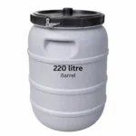 Plastic Grade A used Drum Barrel Grey 220 Litre with open top - Image 3