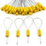 Barrel Seal Lock Wire with Yellow Plastic Caps – Tamper-Evident Steel Security Seal (40cm)