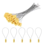 Barrel Seal Lock Wire with Yellow Plastic Caps – Tamper-Evident Steel Security Seal (40cm) - Image 2